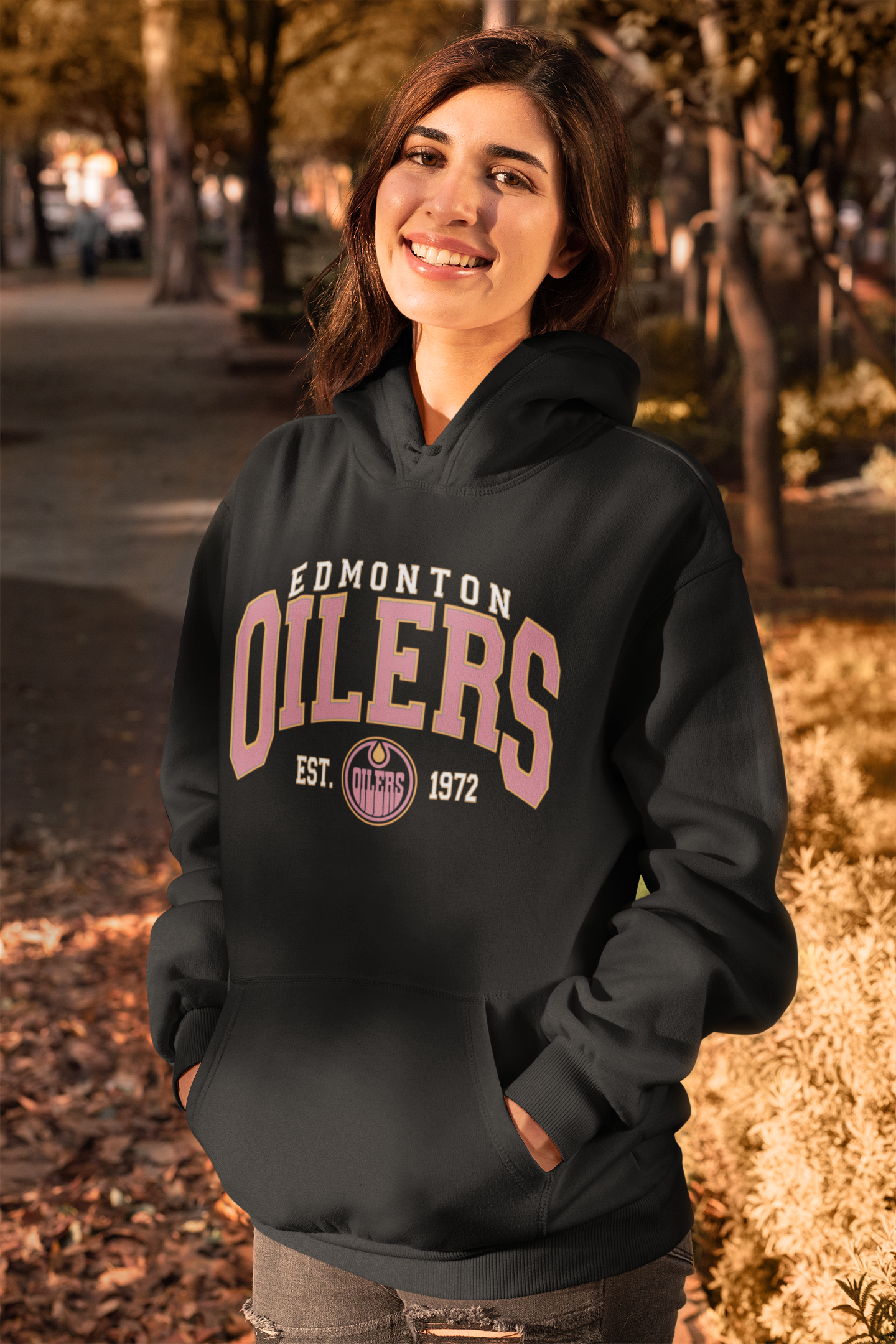 Pink Oilers Hoodie