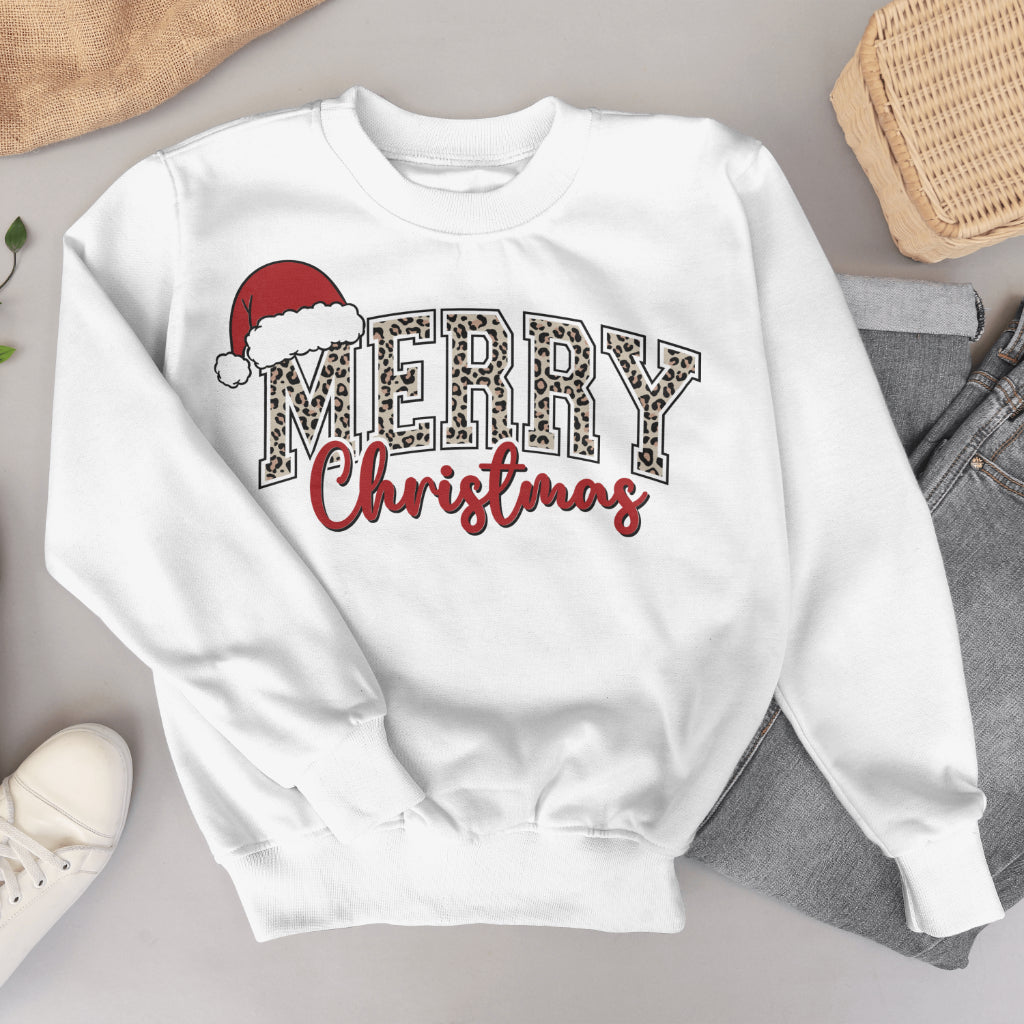 Leopard Merry Christmas Crewneck