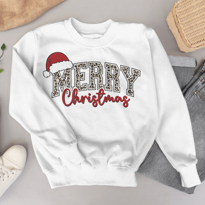 Leopard Merry Christmas Crewneck