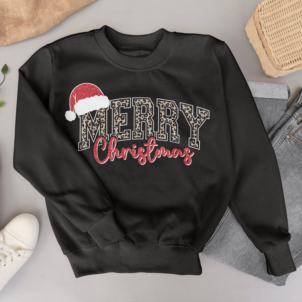 Leopard Merry Christmas Crewneck