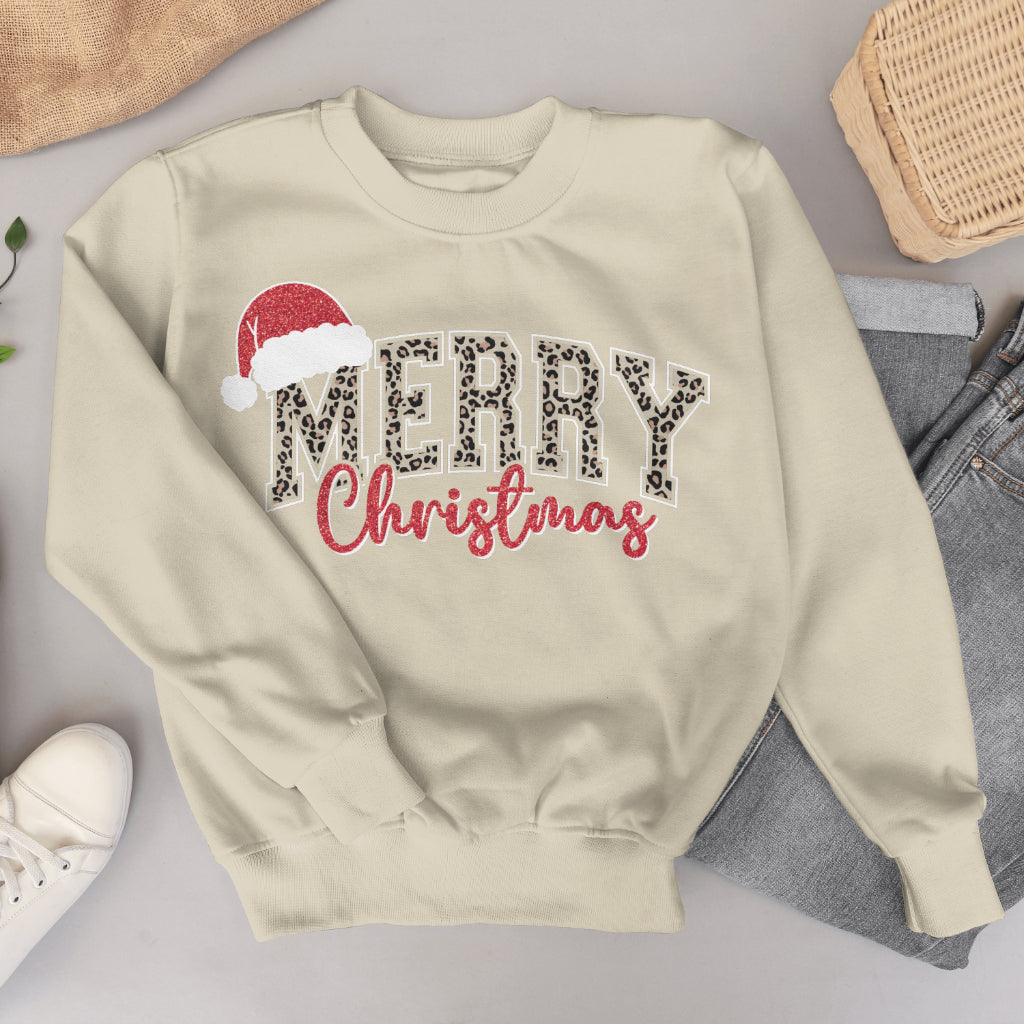 Leopard Merry Christmas Crewneck