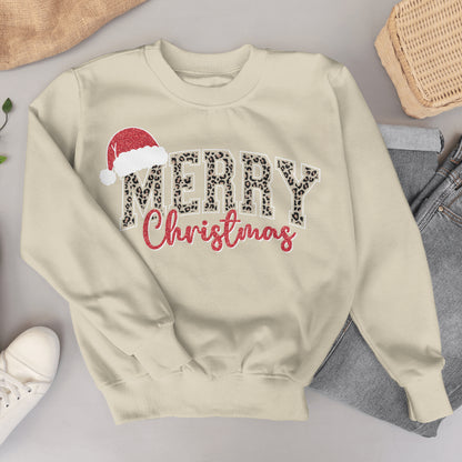 Leopard Merry Christmas Crewneck