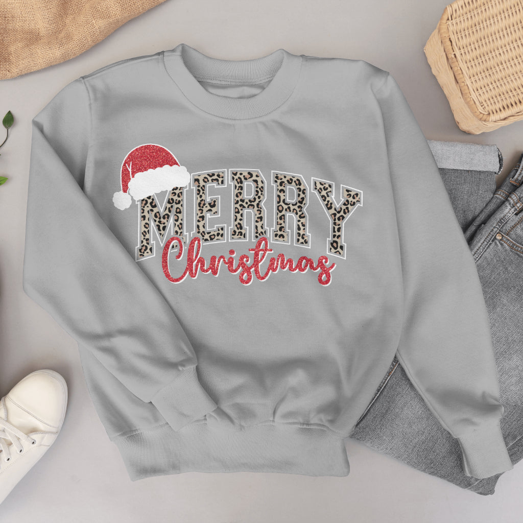 Leopard Merry Christmas Crewneck