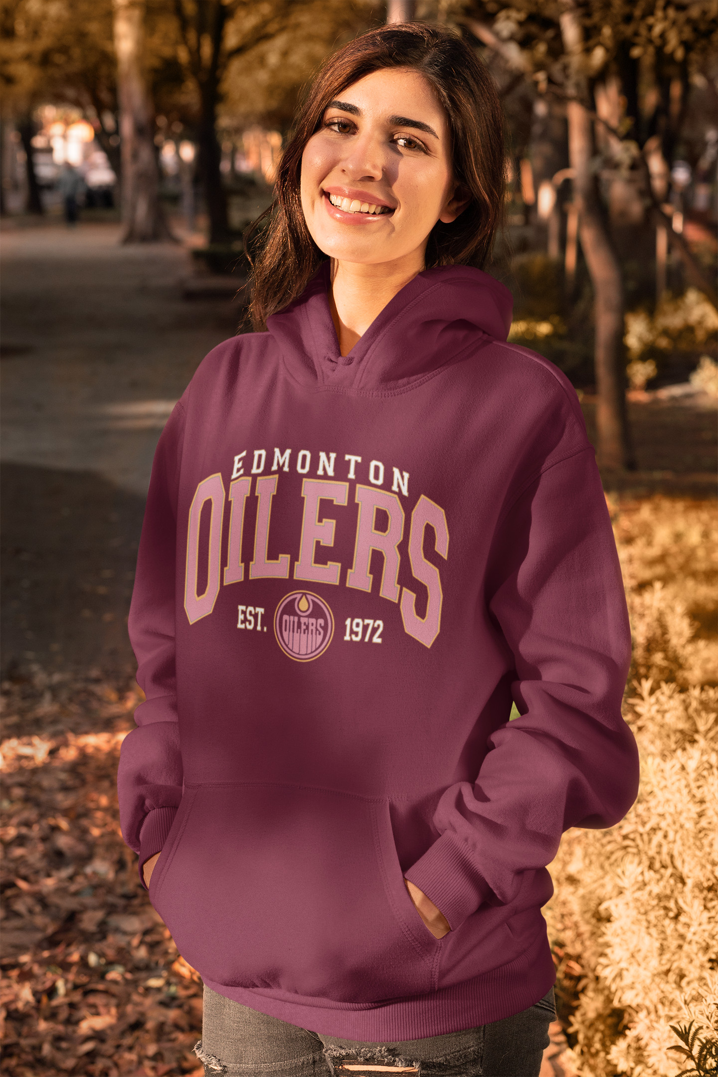 Pink Oilers Hoodie